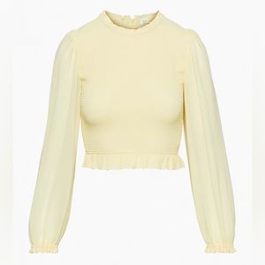Elegant Cream Long Sleeve Women's Top